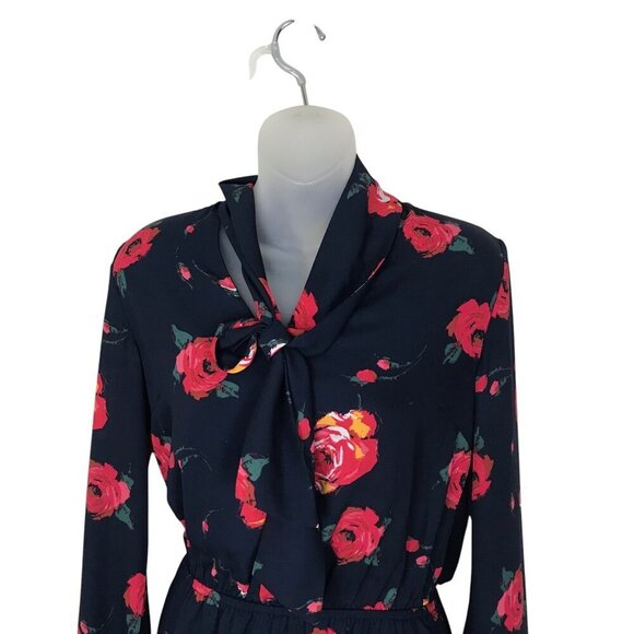 Aritzia Babaton Lucas Floral Print Blouse With Neck Ties Size XS - Picture 6 of 9